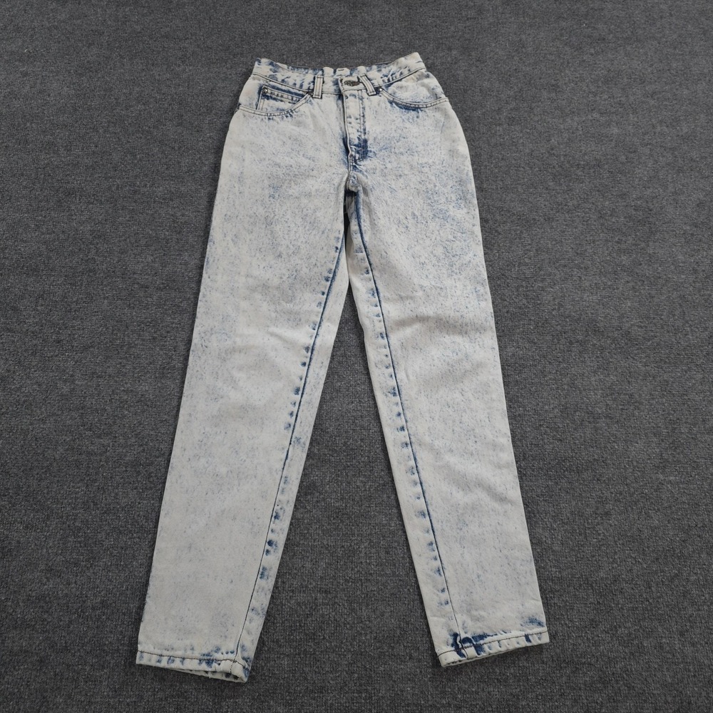 Vintage Levis Jeans Juniors 7 Blue Acid Wash 900 Series Silver Tab Mom USA 80s